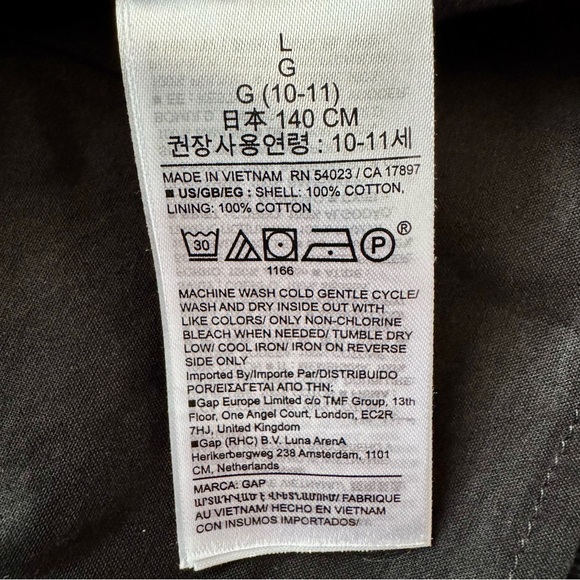 NWT GAP Kids Long Puff-Sleeve Corduroy Cotton Square Neck Dress Black Size 10 - Picture 12 of 14